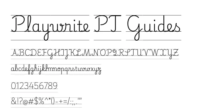 Playwrite PT Guides, playful, informal