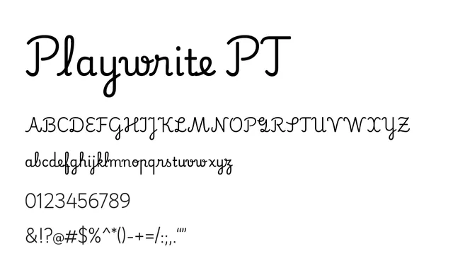 Playwrite PT, playful, informal