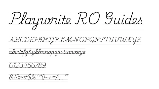 Playwrite RO Guides, playful, informal