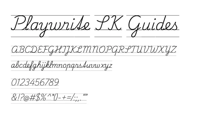 Playwrite SK Guides, playful, informal