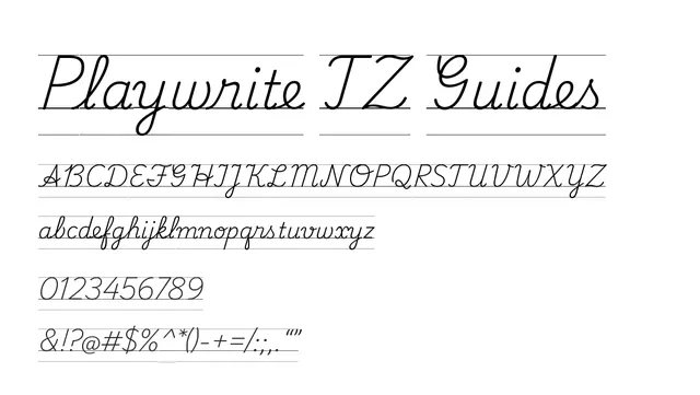 Playwrite TZ Guides, elegant, flowing