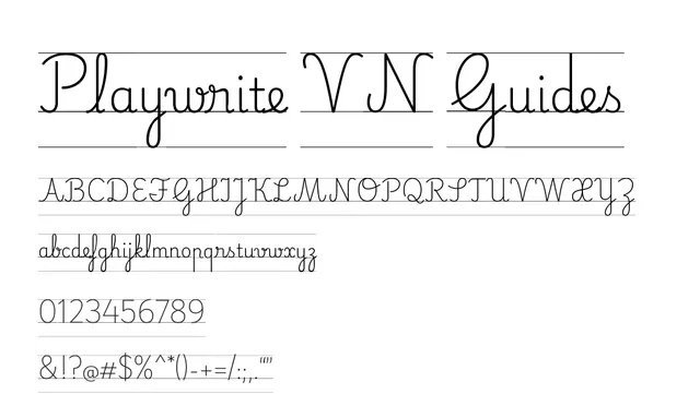 Playwrite VN Guides, elegant, warm