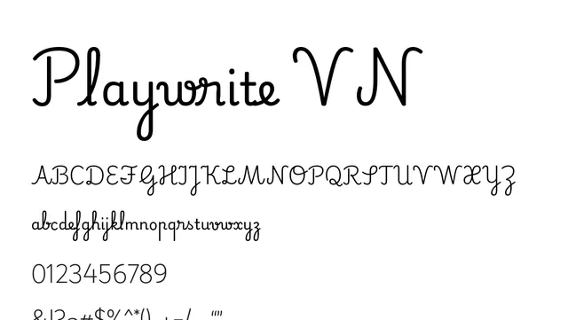 Playwrite VN, elegant, warm