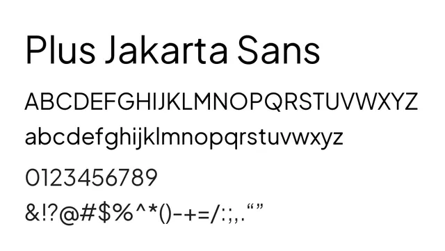 Plus Jakarta Sans, modern, clean