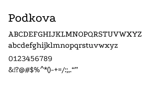 Podkova, bold, strong