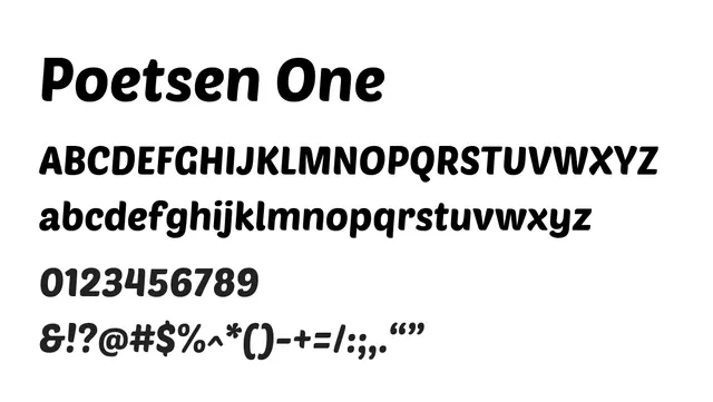 Poetsen One, bold, geometric
