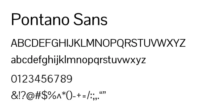 Pontano Sans, modern, clean