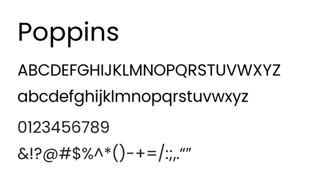 Poppins, modern, clean