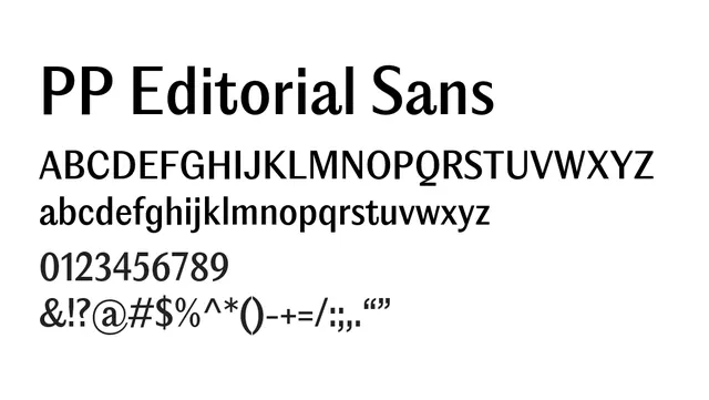 PP Editorial Sans, modern, clean
