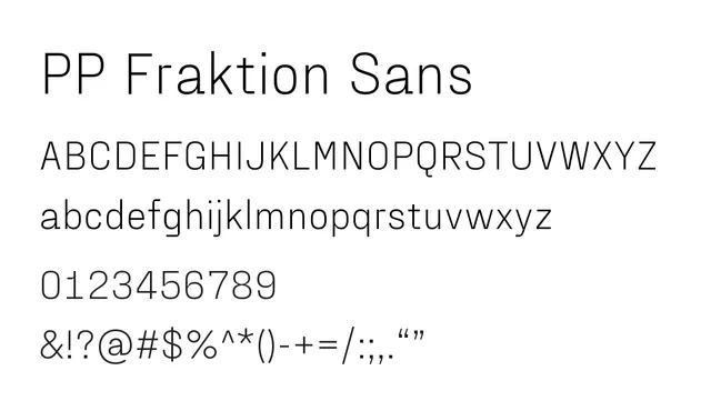 PP Fraktion Sans, clean, geometric