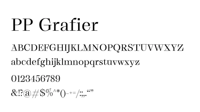PP Grafier, elegant, editorial