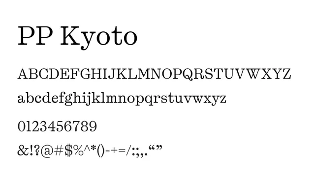 PP Kyoto, modern, bold