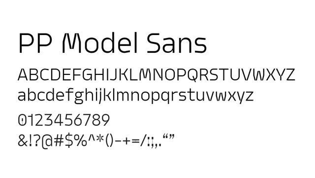 PP Model Sans, neutral, clean