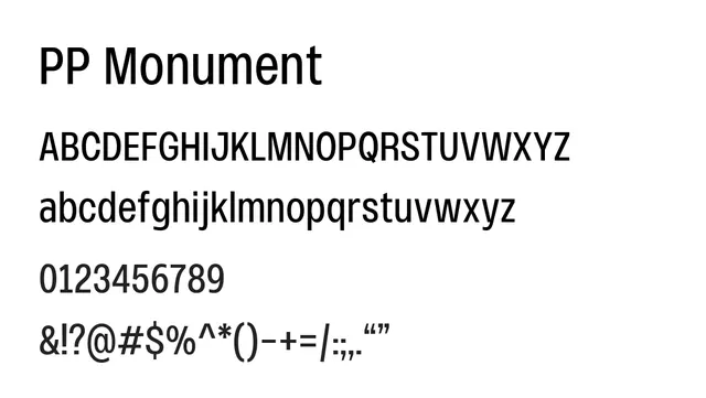 PP Monument, bold, modern