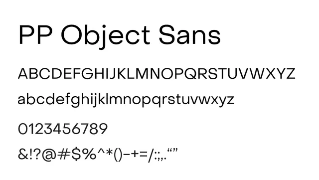 PP Object Sans, minimalist, modern