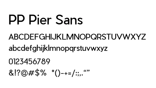 PP Pier Sans, modern, sharp