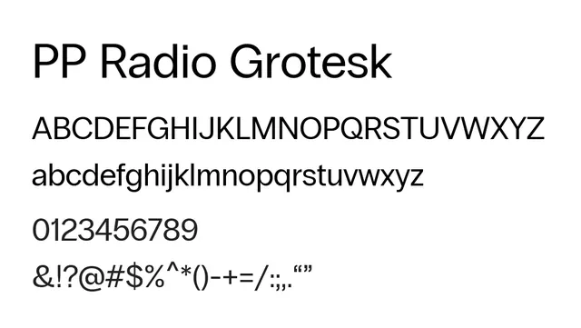 PP Radio Grotesk, modern, geometric