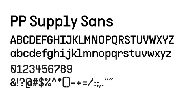 PP Supply Sans, clean, contemporary