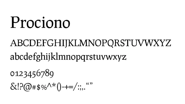 Prociono, elegant, classical