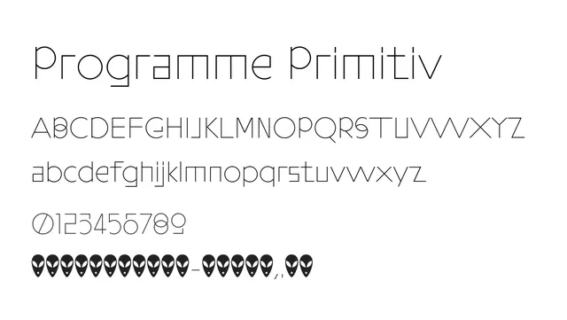 Programme Primitiv, modern, clean