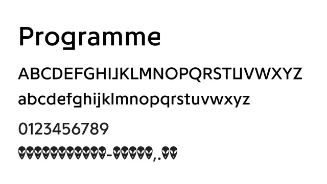 Programme, modern, clean