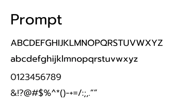 Prompt, modern, clean