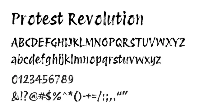Protest Revolution, italic, dynamic
