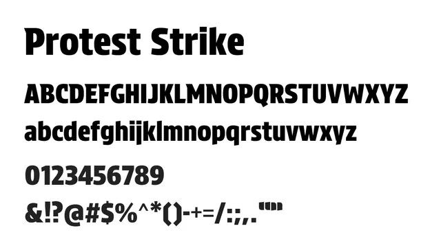 Protest Strike, modern, bold
