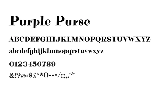 Purple Purse, bold, confident