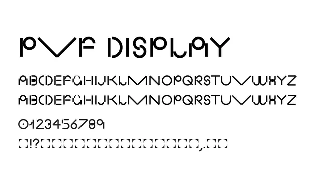 PVF Display, bold, geometric