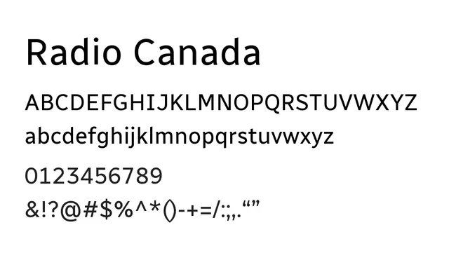 Radio Canada, modern, clean