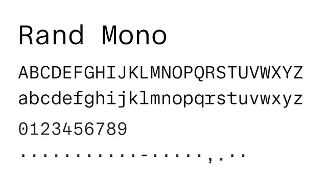 Rand Mono, technical, clean