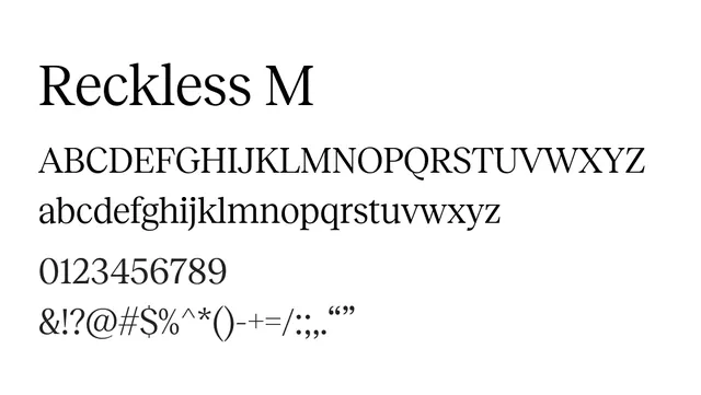 Reckless M, elegant, traditional