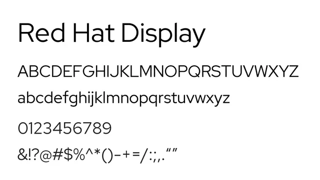 Red Hat Display, modern, clean