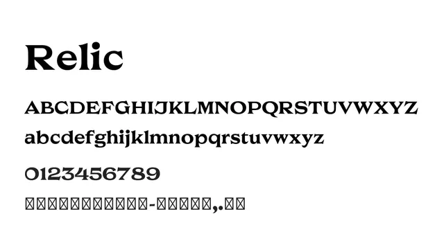 Relic, bold, modern