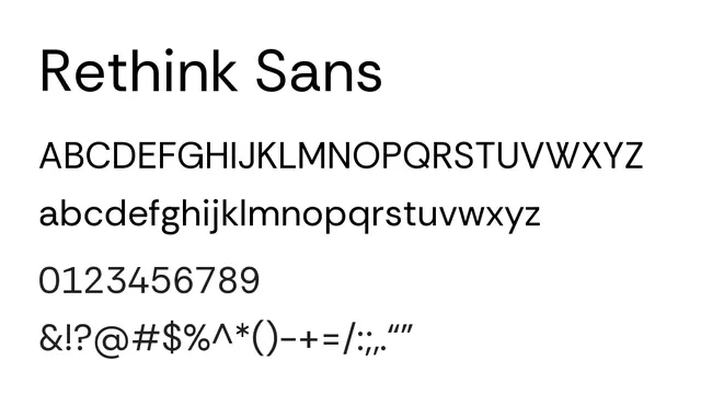 Rethink Sans, clean, friendly