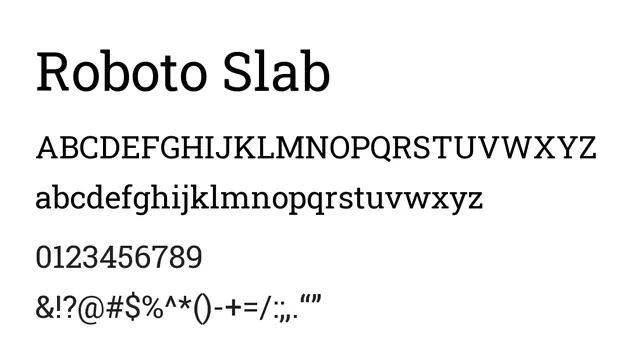Roboto Slab, modern, bold