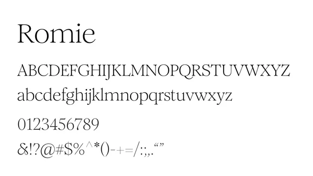 Romie, elegant, refined