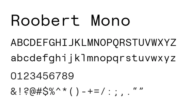 Roobert Mono, technical, modern