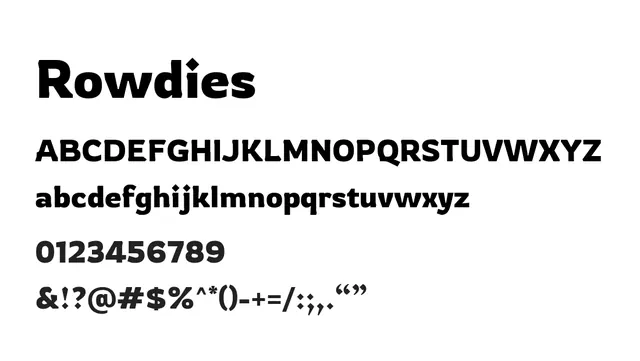 Rowdies, bold, geometric