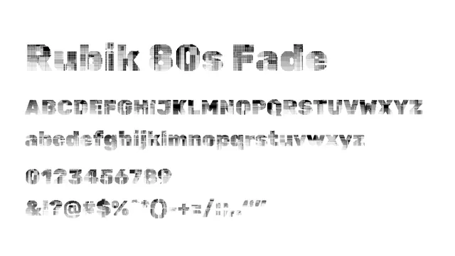 Rubik 80s Fade, retro, 80s
