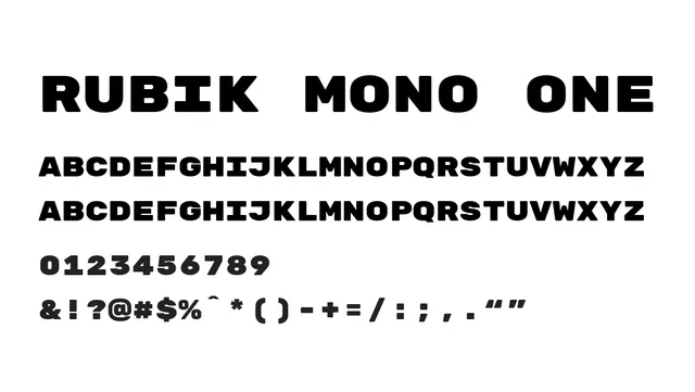 Rubik Mono One, modern, clean