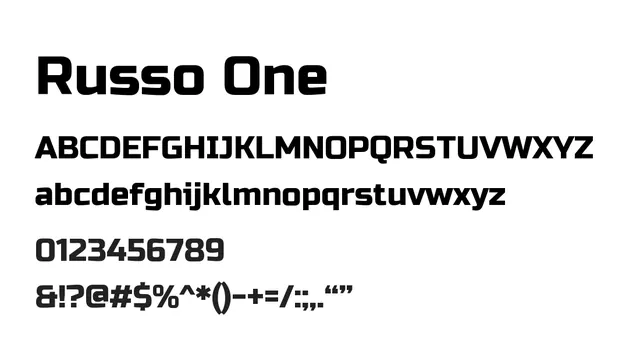 Russo One, bold, modern