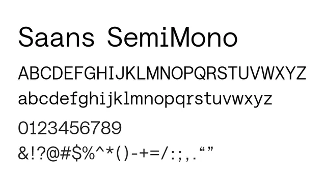 Saans SemiMono, technical, modern
