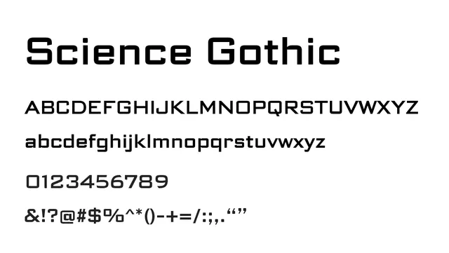 Science Gothic, modern, clean