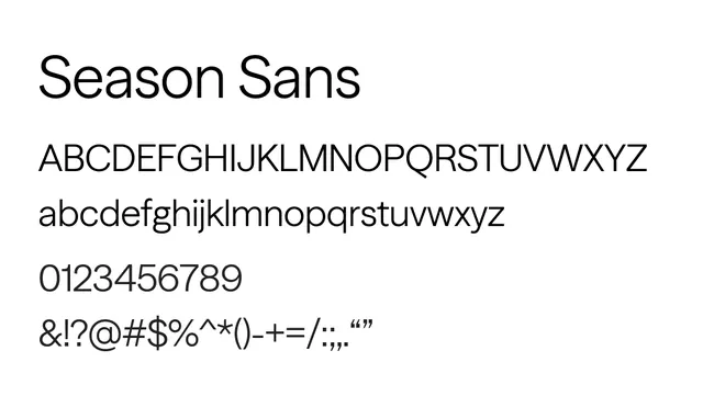 Season Sans, modern, clean