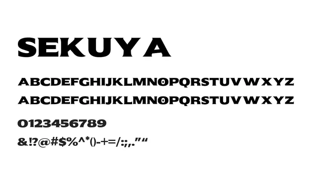 Sekuya, bold, brutalist
