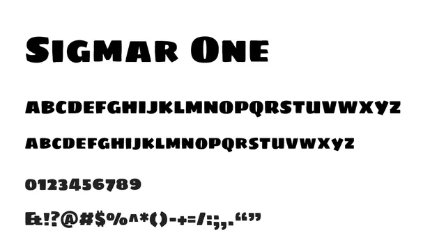 Sigmar One, playful, geometric