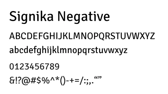 Signika Negative, modern, clean