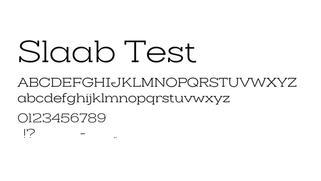 Slaab Test, modern, clean